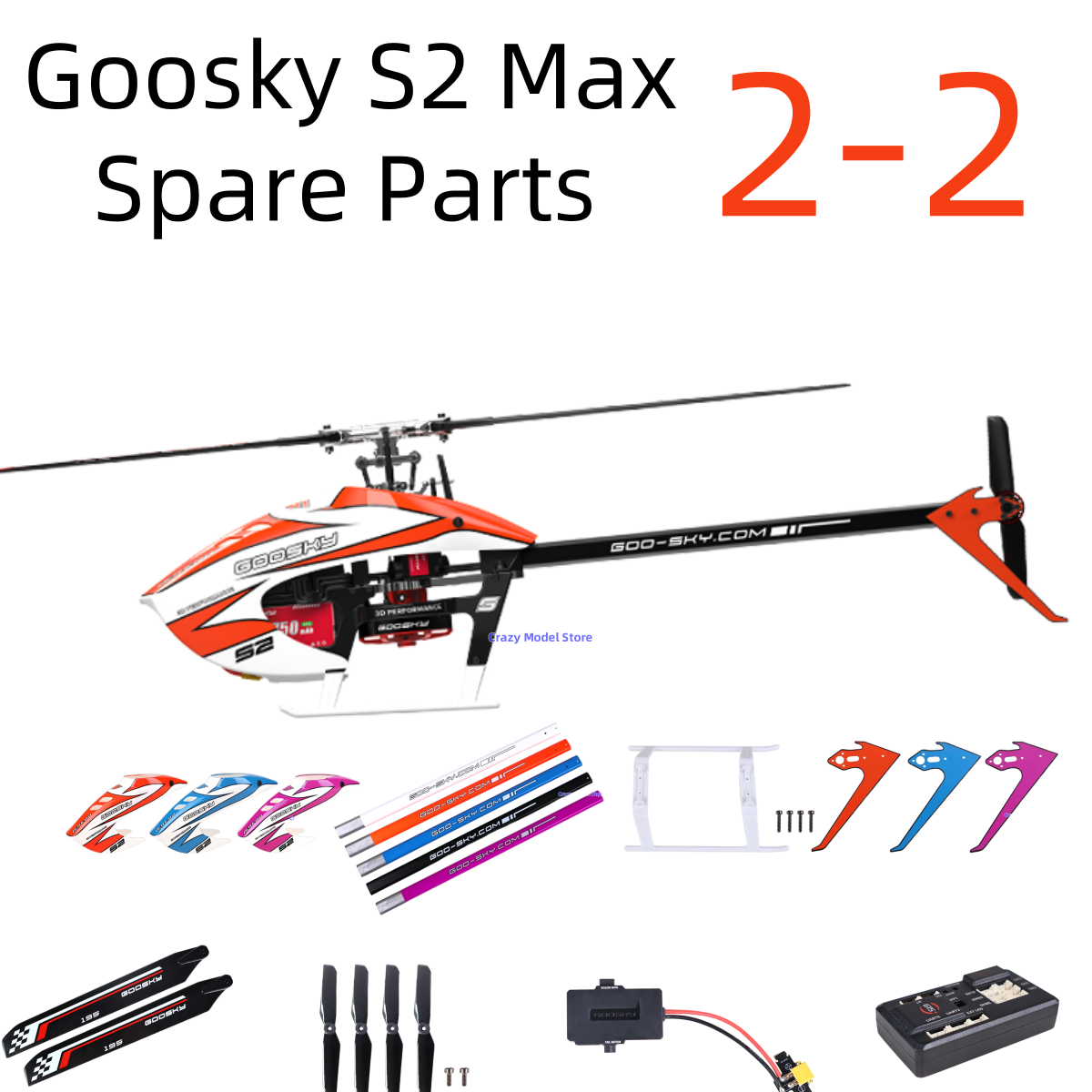 Rc Helicopter Bag - In Stock Goosky S2 Max BE
