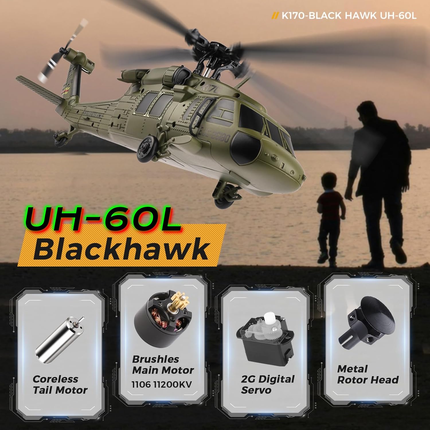WLtoys K170 Brushless 4-CH RC  - Rc Helicopter Gyro recension och pris