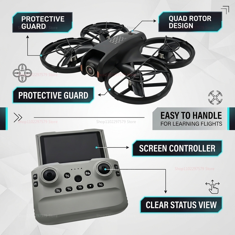 2026 New M5 Mini Drone 8K HD C - Rc Helicopter Gyro recension och pris