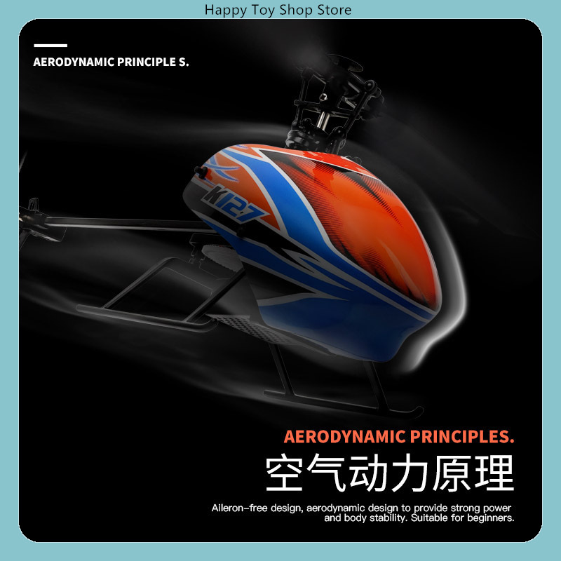 WLtoys XK K127 4CH Flybarless  - Rc Helicopter Gyro recension och pris