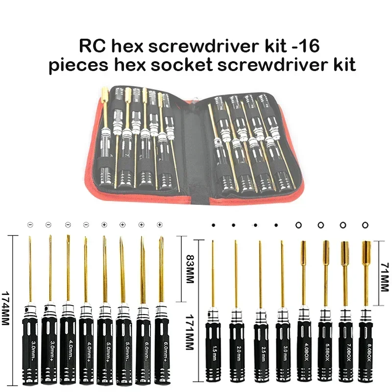 RC Hex Driver Set - 16pcs Hex  - Rc Helicopter Tool Kit recension och pris